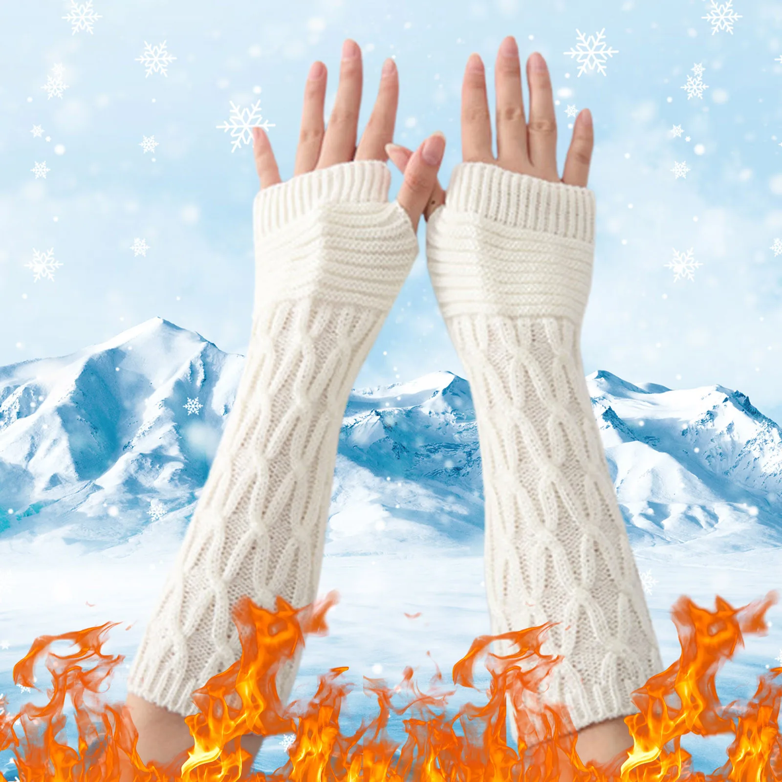 

Winter White Gloves Women Warm Kawaii Windproof Elastic Thermal Stretch Cuff Warmer Soft Lolita Girls Guantes Mujer Cosplay