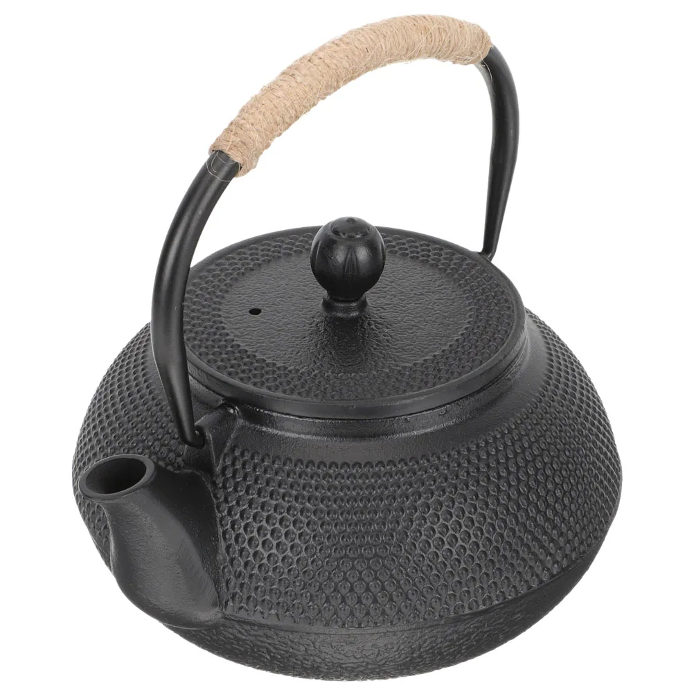 

Портативный маленький чугунный чайник в стиле ретро, металлический чайник для кипячения воды, термостойкий чайник для дома и офиса