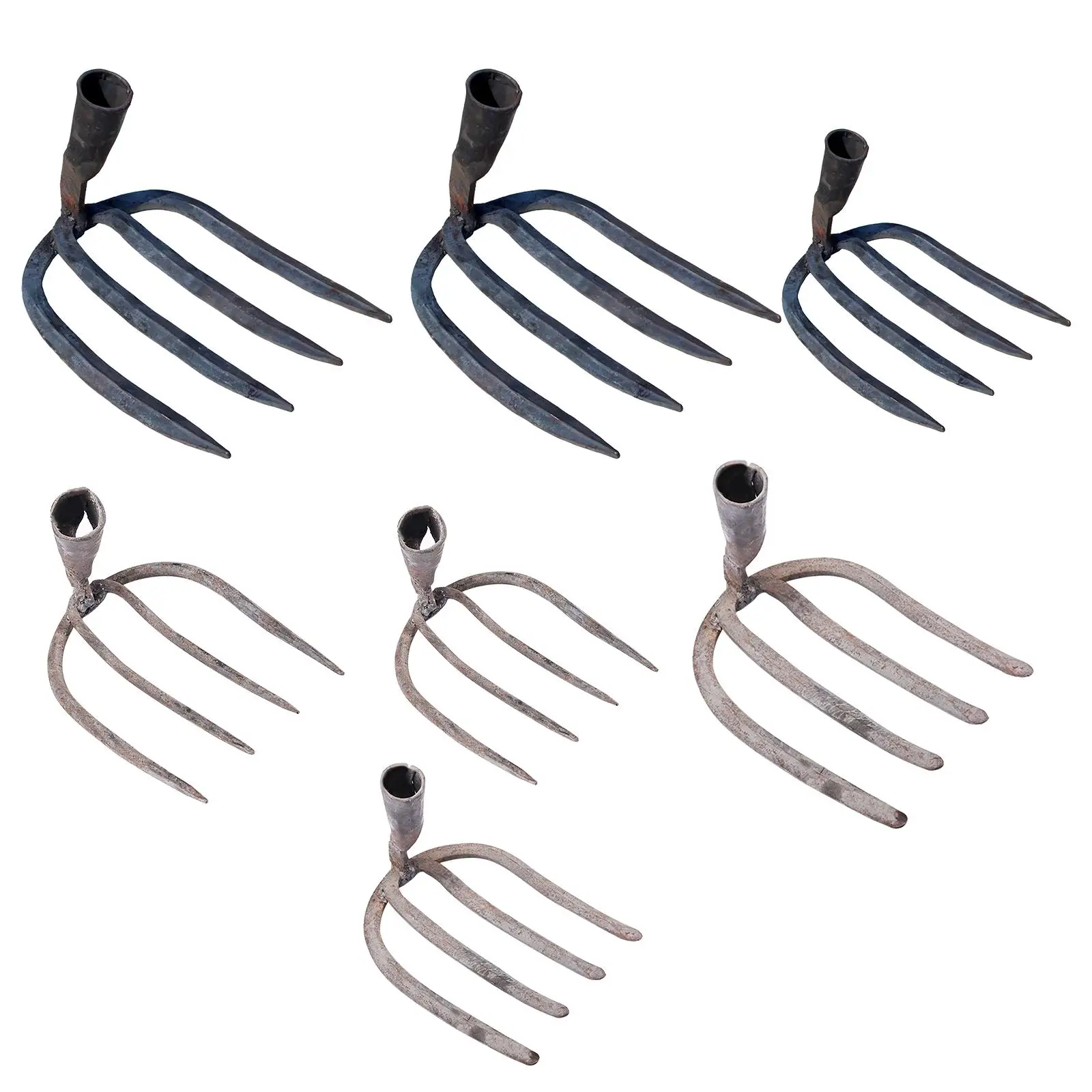 Garden Rake Head Four High Carbon Steel for Weeding Seeding Loose