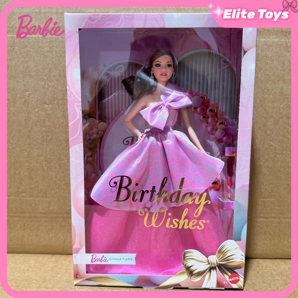 

Barbie Birthday Wish 2025 Butterfly Knot Princess Dress Doll Beautiful Collectible Memorial Fairy Tale Figure Toy For Kids Gift