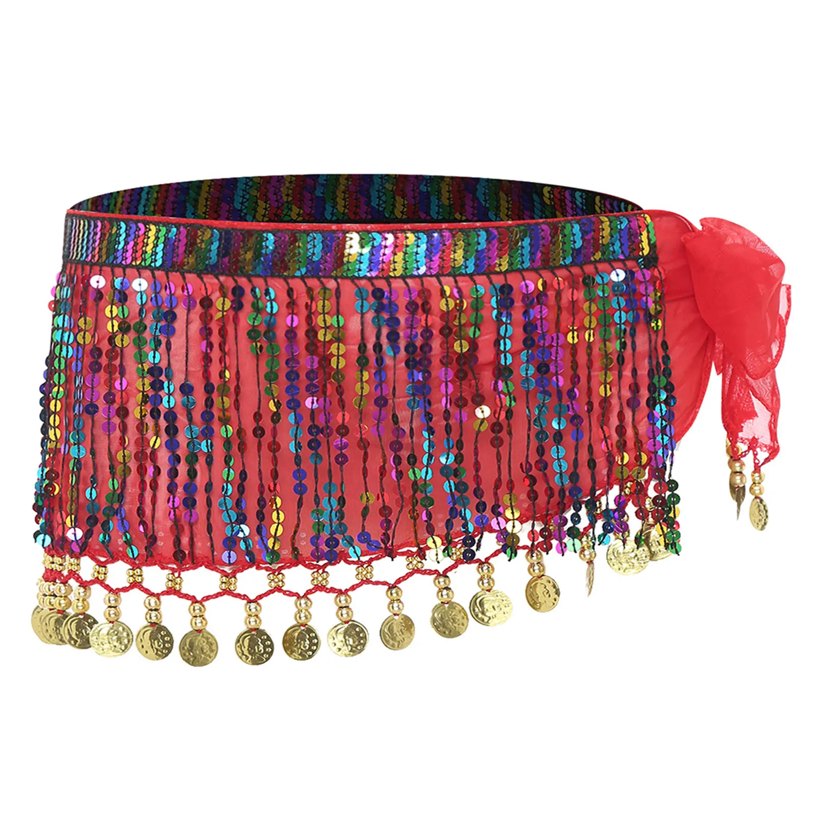 النساء الرقص الشرقي وشاح الورك حزام للف الوسط راقصة تنورة الإناث الهندي البطن تظهر الرقص أزياء مسرحية الترتر شرابات حزام