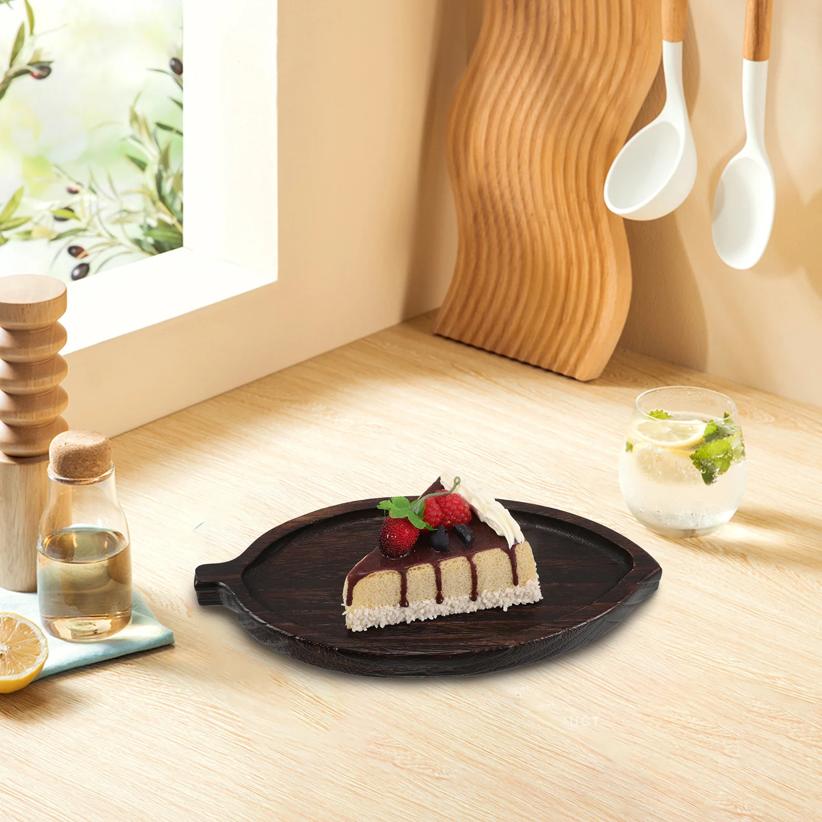 

Vintage Wooden Tea Tray Rustic Home Decor Sturdy Wood Elegant Design Chinese Teaware Gongfu Tea Ceremony