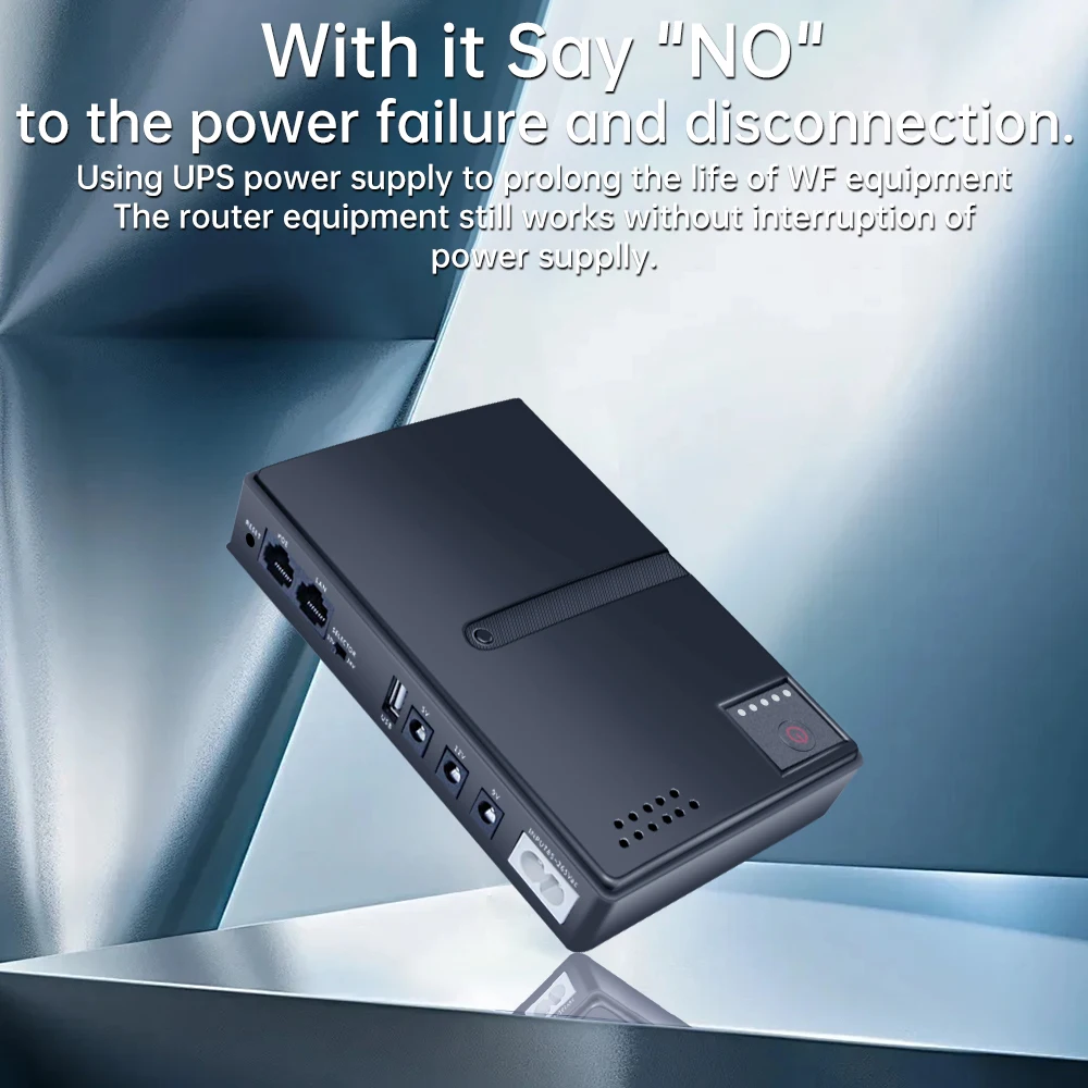 1036P Mini Portable Route UPS 36W 5V9V12V Uninterruptible Power Supply for WiFi Router Large Capacity Standby Power Adapter