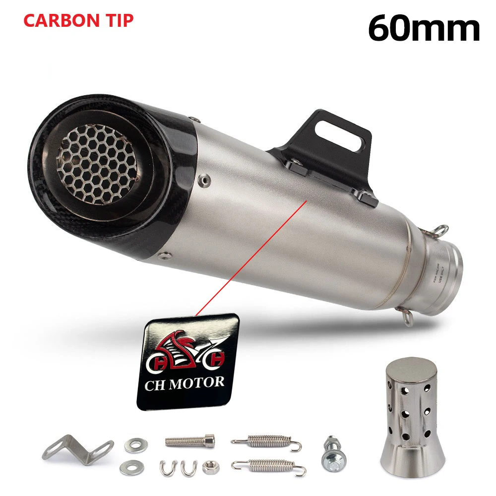 

CH MOTOR 51 мм 60 мм проект трехслойный глушитель выхлопа мотоцикла Escapes Para Motos для VSTROM650 FZ07 DUKE250 450SR 800NK