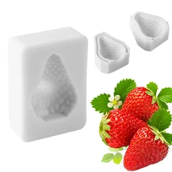 DIY Eco-friendly Strawberry Silicone Mold Chocolate Cake Mould Fondant Sugar Crafts Candy Clay Pastry Making Baking Tool