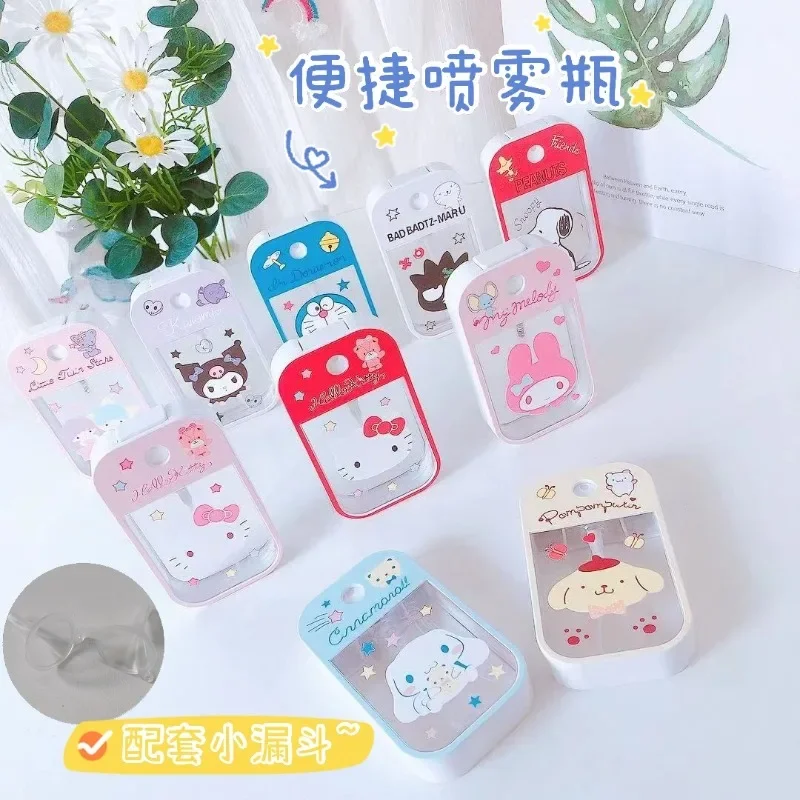 45ml Anime HelloKittys Perfume Spray Bottle Kuromi Cinnamoroll Travel Portable Cartoon Spray Bottle Split Bottle Girl Toy Gift