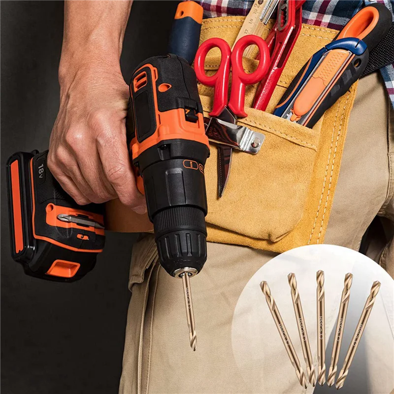 ABZS 60 ชิ้น 1/8In โคบอลต์เจาะ Bits Double End เจาะ Bits สําหรับเหล็กชุบแข็งเหล็กหล่อไม้พลาสติกสแตนเลสเจาะบิต