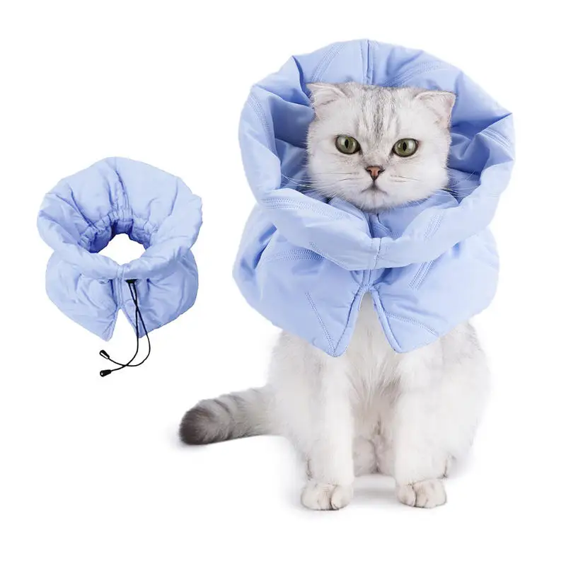 Cat Flower Elizabeth Cotton Neck Pet Collar Adjustable anti-bite Surgery Cute Solar Flower Neck Cone Beauty Head Cover