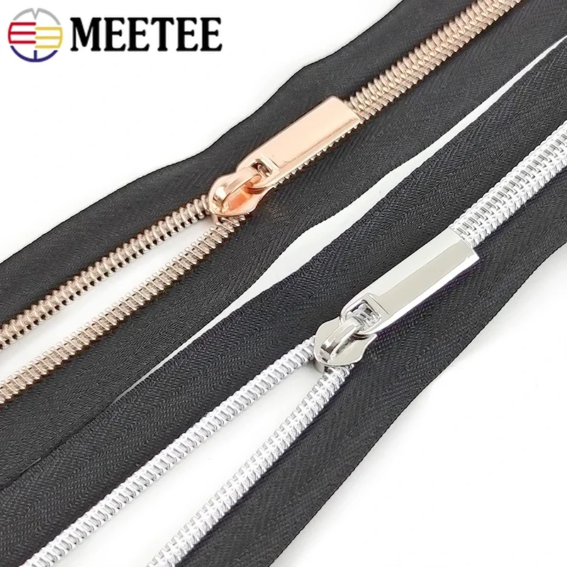 2/5/10Meters 3# 5# Nylon Zippers Tapes Zip By The Meter Repair Kit DIY Bags Zips Slider Pulls Garment Replace Sewing Accessories