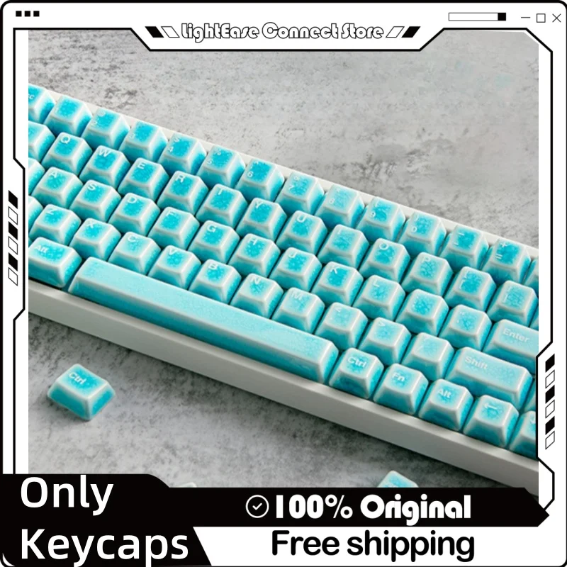 teclado ceramico do mar da montanha keycaps mecanicos do teclado superficie lisa do esmalte translucence uniforme altura original da fabrica 01