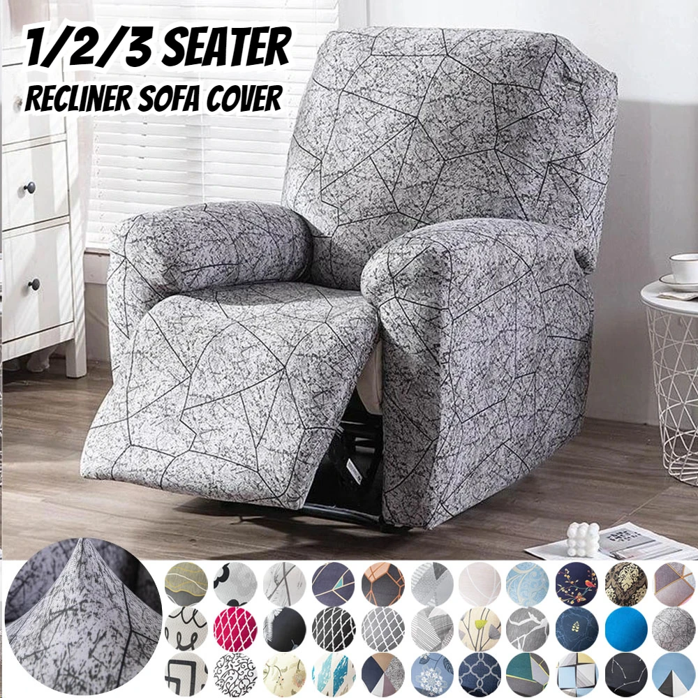 1/2/3 Seater Recliner Sofa Cover Elastic Jacquard Armchair Chair Cover for Living Room Cheap Relax Slipcover Protector