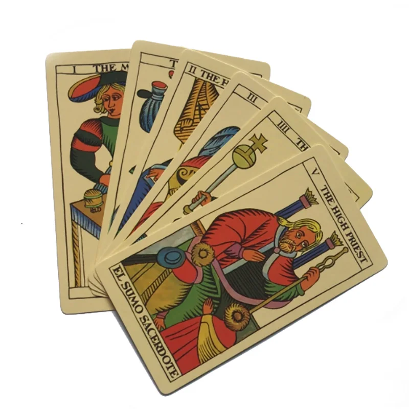 Tarot of Marseille cards Spanish & English version 78 +22 pcs/set boxed playing card tarots card board game