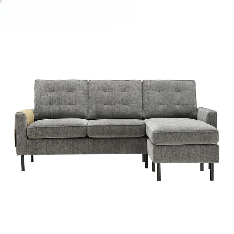 

#Convertible Sectional Sofa 3 Seat Living Room Couch Modern Fabric L Shape Sofa Set Chaise Lounge Modular Sofa