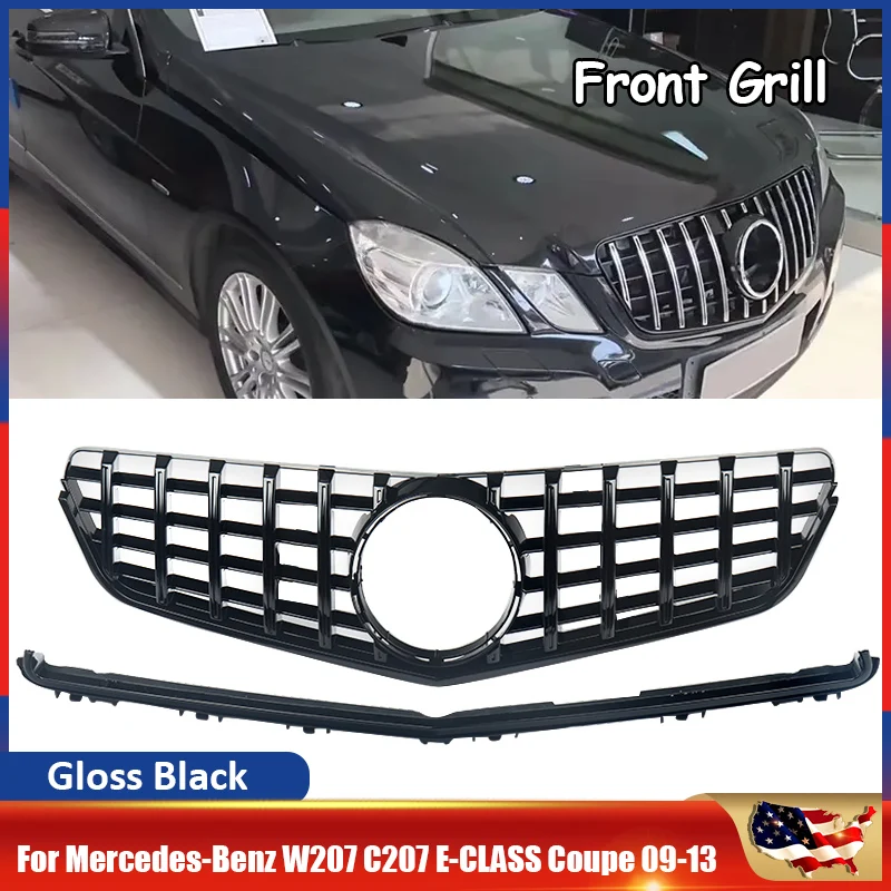 

front bumper grill For Mercedes Benz E Class W207 C207 A207 Coupe /Cabrio /Convertible 2009-2013 Pre-Facelift E200 E250 E550