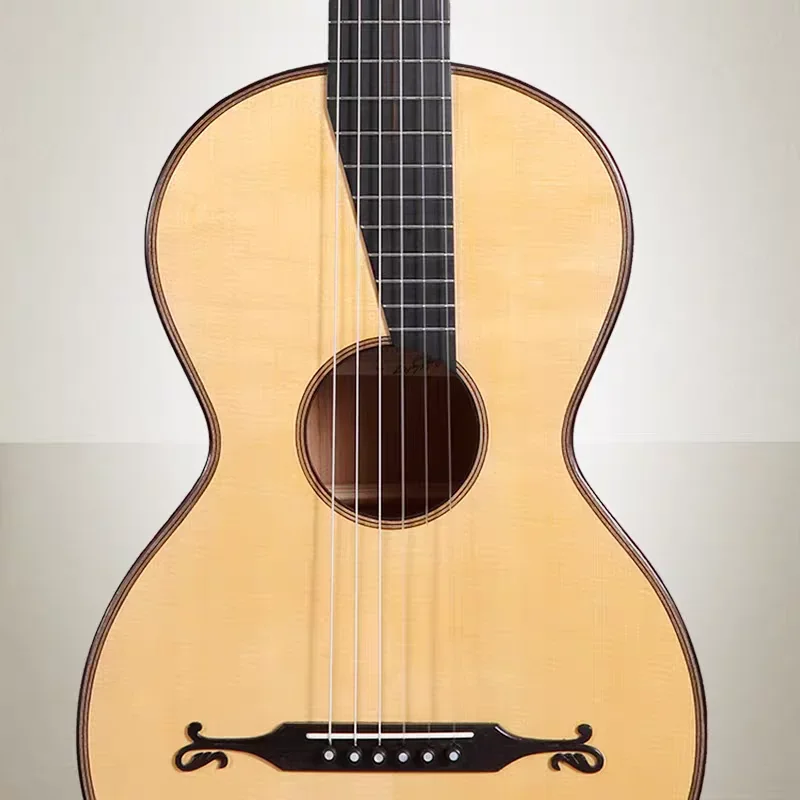 Vénus Retro Style Classical Guitar 19th-Century Romantic Period Spruce Body with Ebony Fingerboard and Maple Back/Side