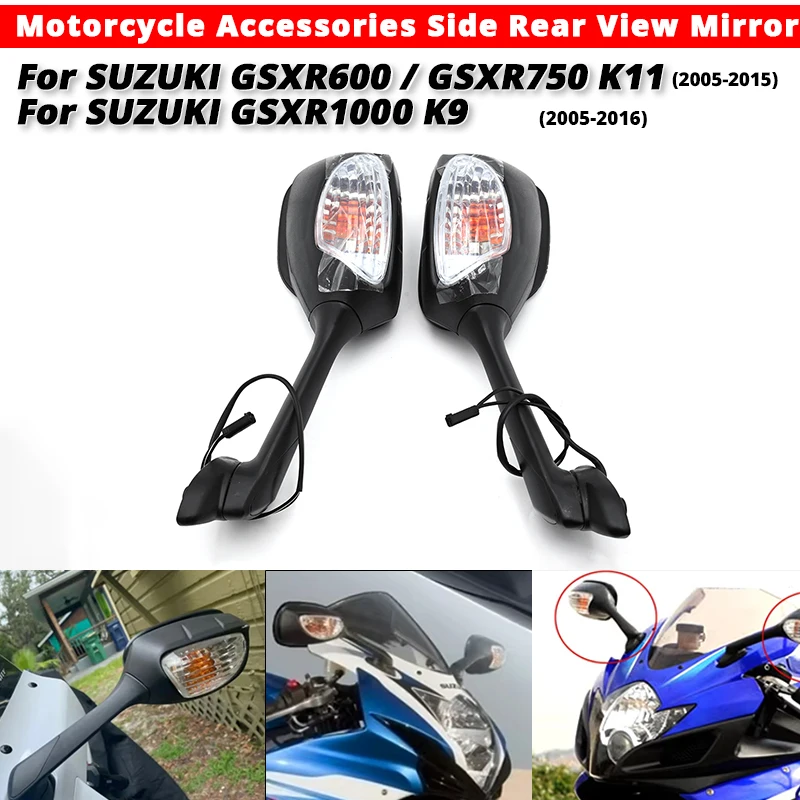 For SUZUKI GSXR600 GSXR750 GSXR1000 SUZUKI GSXR-600 GSXR-700 GXSR-1000 2005-2017 Motorcycle Accessories Side Rear View Mirror