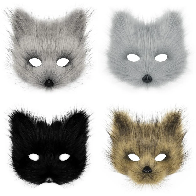 Halloween Ball Masks Animal Wolf Fox Make-up Masks For Men and Women Animation Exhibition Cosplay Festival Performance Props