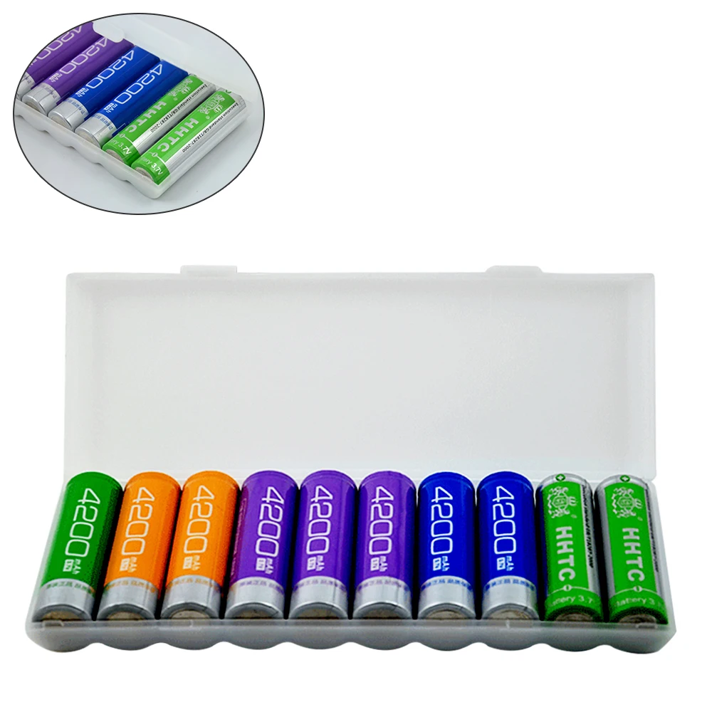 Plastic Battery Storage Box Hard Case Cover for 10Pcs 18650 Battery Portable Organizer Box PP Lithium Battery Waterproof Case