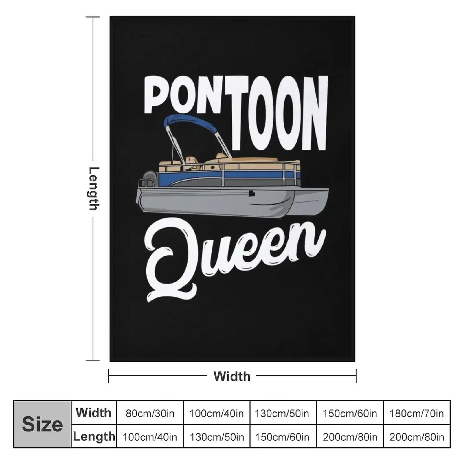 Pontoon Boat Gift Pontoon Queen Throw Blanket Luxury St funny gift Sofa Retros Blankets