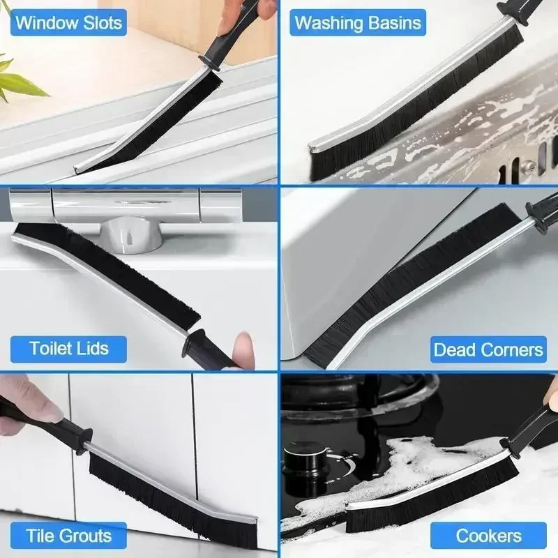Escova de limpeza de fendas de 5 peças com melhor classificação! Ferramenta de abertura de cerdas duras multifuncional purificador de azulejos para banheiro cozinha doméstico