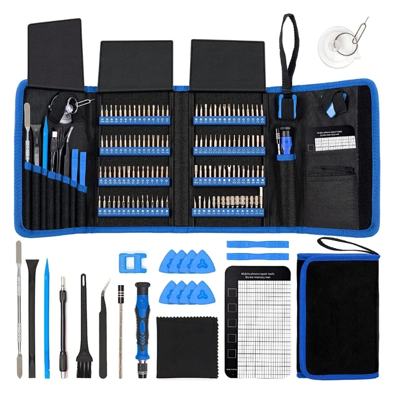 

142Piece Screwdriver Sets Electronics Precision Screwdriver with 120 Bits Magnetic Repair Tool for Phone Computer Laptop