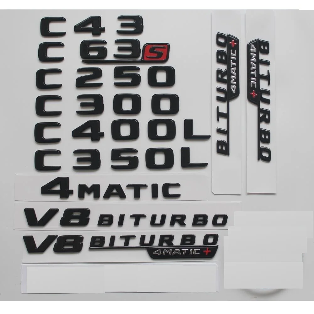 

Gloss Black for Mercedes Benz C43 C63 S AMG C180 C200 C220 C250 C260 C280 C300 C320 C350 C400 C450 C500 C550 4MATIC Emblems