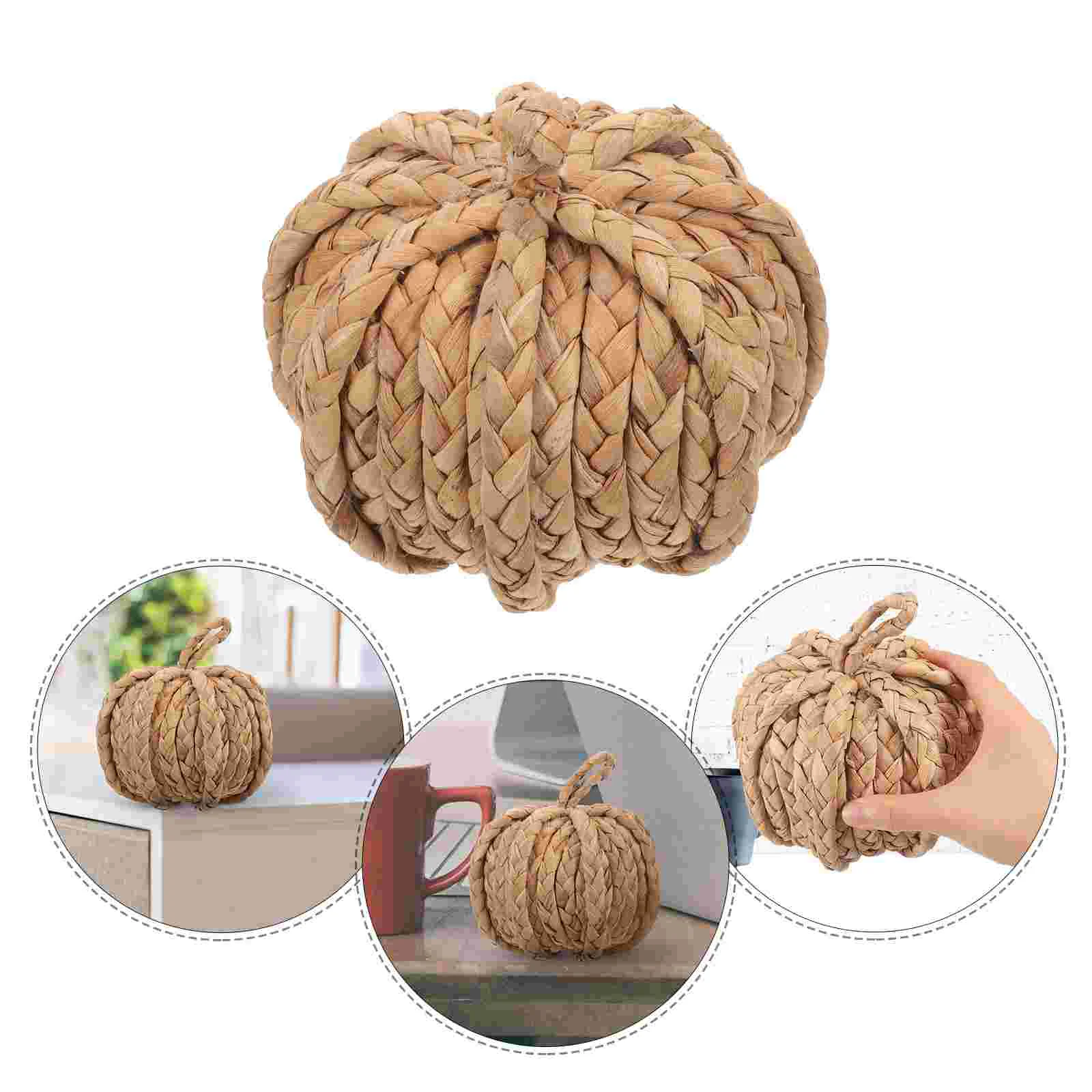 

Christmas Garland Pumpkin Ornaments Fall Decor Festive Tabletop Outdoor Straw Decors