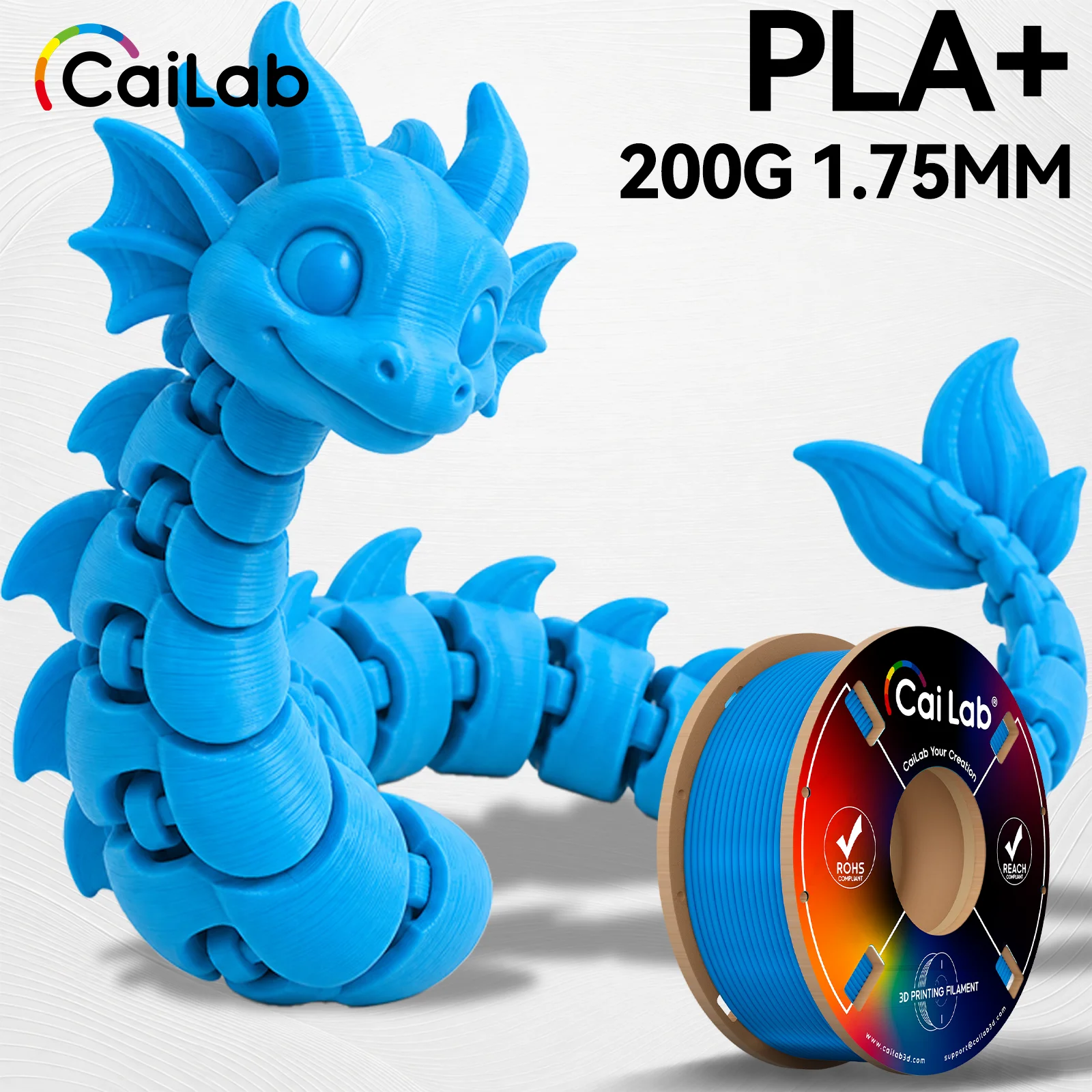 Cailab PLA+ Filament 200g 1.75mm 3D Printer Printing Material For DIY Miniatures Art Models Desk Accessories Creative Projects