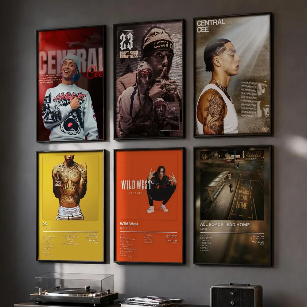 C-Central Cee Rap-Album-Poster, HD-Wandkunst, Wandaufkleber, für Zuhause, Wohnzimmer, Schlafzimmer, Bar, Büro, Dekoration, Drucke
