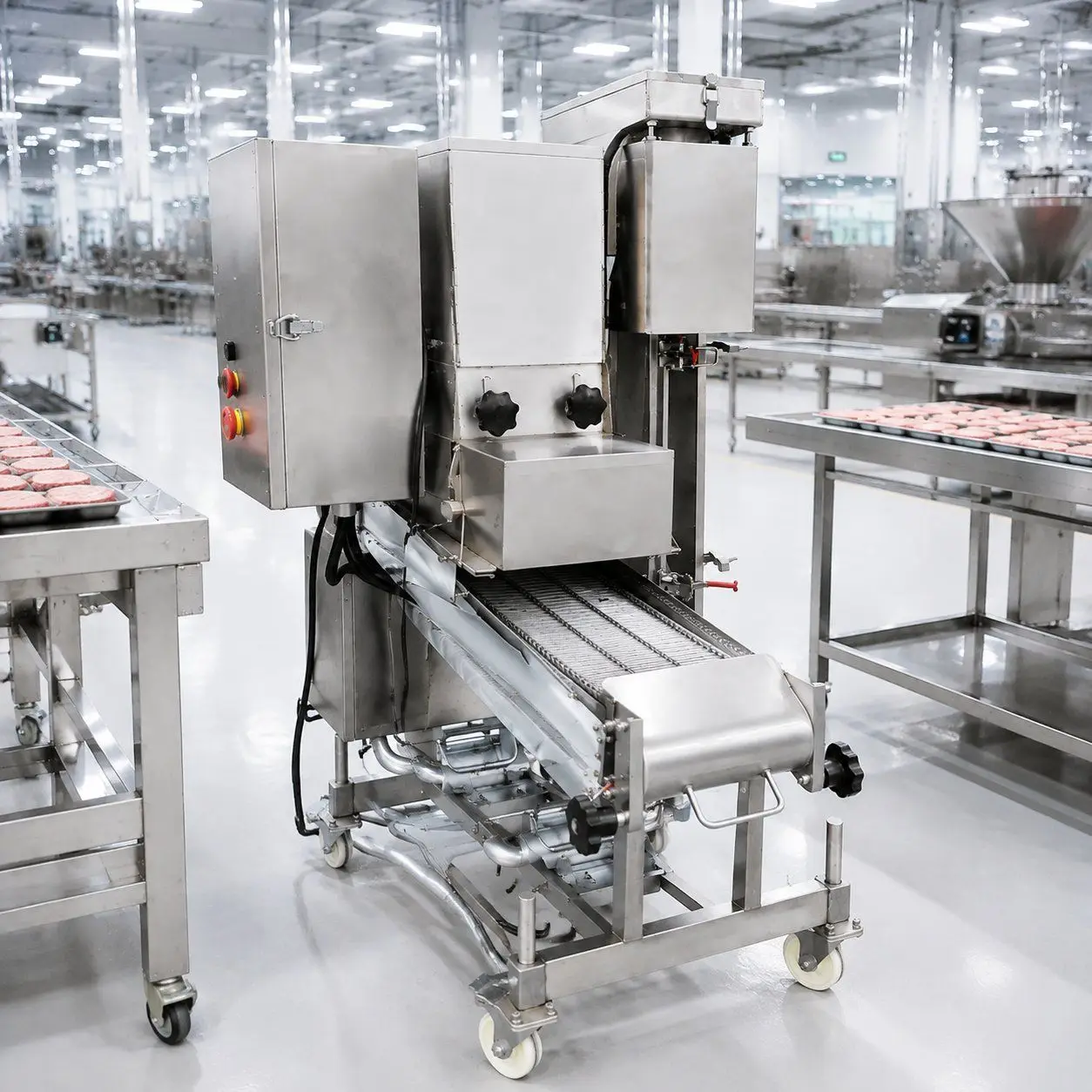 Meat Patty Forming Machine High Efficiency Meat Patty Maker for Hamburger Shop Daily Mass Production