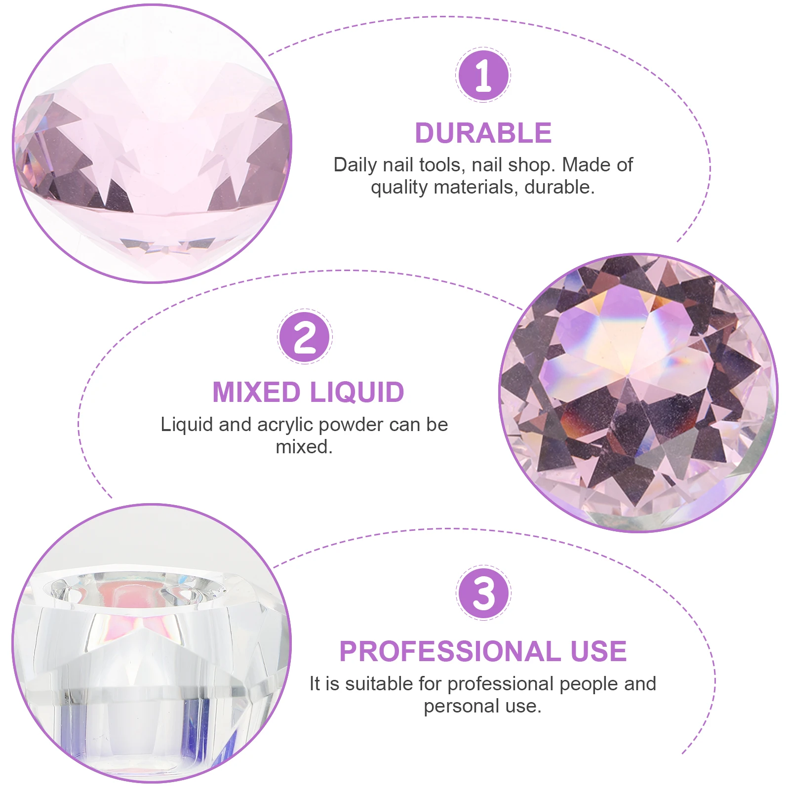 1 pz tazza di cristallo contenitore per miscelazione polvere liquida per nail art di alta qualità per manicure forniture per unghie acriliche fai da te uso professionale