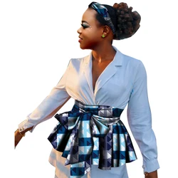 Wrap Women Skirts Africa Lady High Waist A Line Short Skirt with Best Asymmetrical Female Clothes Waist Jewelry Wyb514
