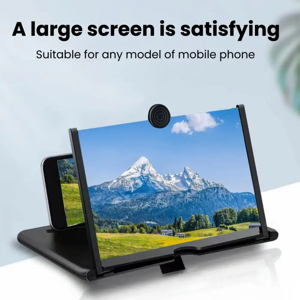 

10/12-Inch Screen Magnifier For Cell Phone Foldable Phone Screen Amplifier Adjustable Height Screen Enlarger For All Smartphones