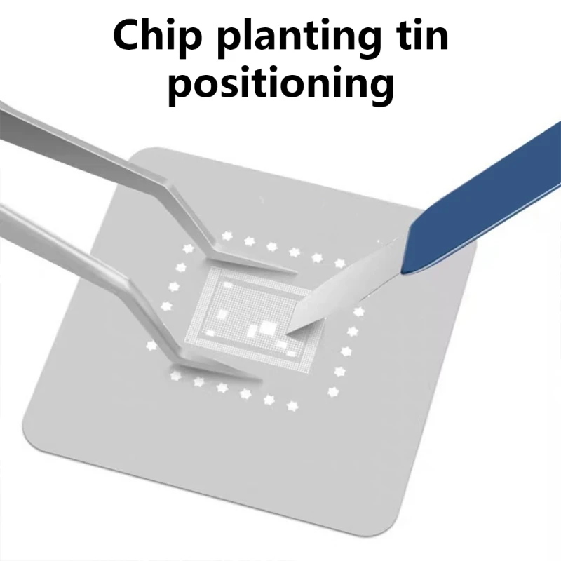 Chip Placement Tin Positioning Tweezers Tin Planting Table Scrapers Phone Repair Soldering Tweezers For Chip Positioning