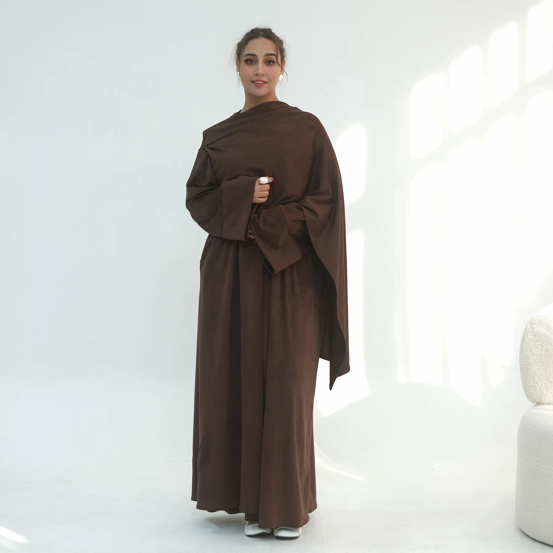 عباية مفتوحة من الأمام لعام 2026 كيب إسلامي بأكمام طويلة عبايات عربية غير رسمية الشرق الأوسط تركيا قفطان نسائي جلابية فساتين ماكسي إسلامية