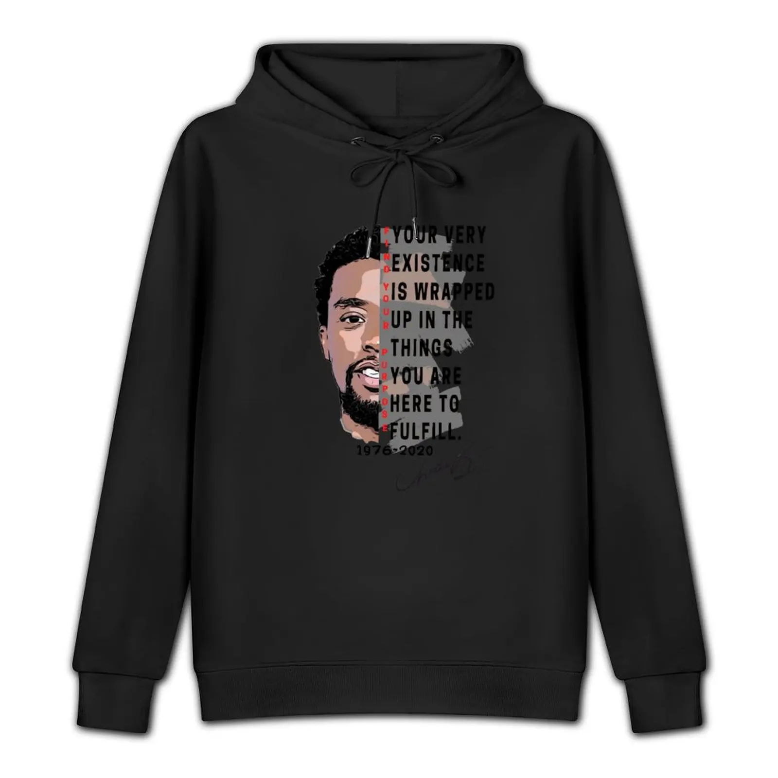 Chadwick Boseman Find Your Purpose red Pullover Hoodie men wear new in hoodies & sweatshirts