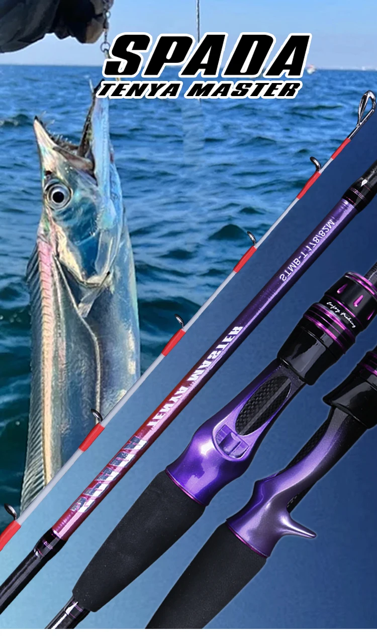 PURELURE FUJI Tenya 30-60 Cutlass Fish Super Light Tianium Tip Cuttlefish Octopus Fishing 173cm Casting 8:2 Action Squid Boat – Detail 1