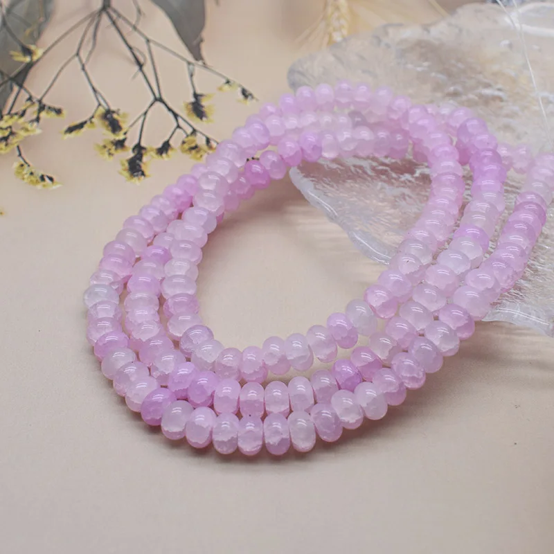 5x8mm 50pcs/bag Mixed Color Glass Bead Wheel Flat Round Loose Beads for Jwelry Making DIY Accessories Handmade image 3