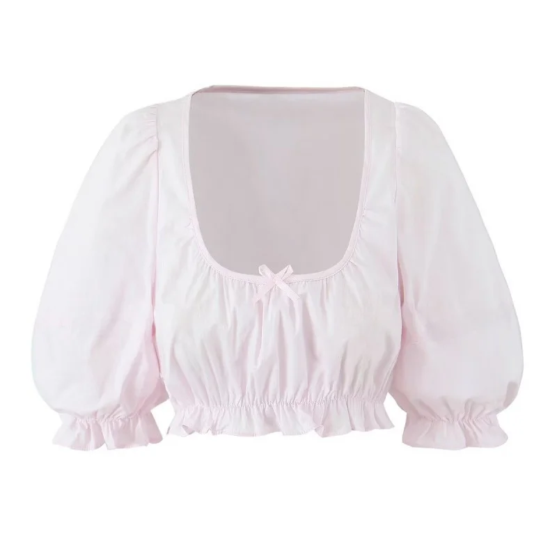 Faionable Bubble Sve irt أعلى ارتفاع الخصر دكتور موسم الشتاء ملابس رياضية كاجوال المرأة مجموعة طالب orm العمل Ou... #3