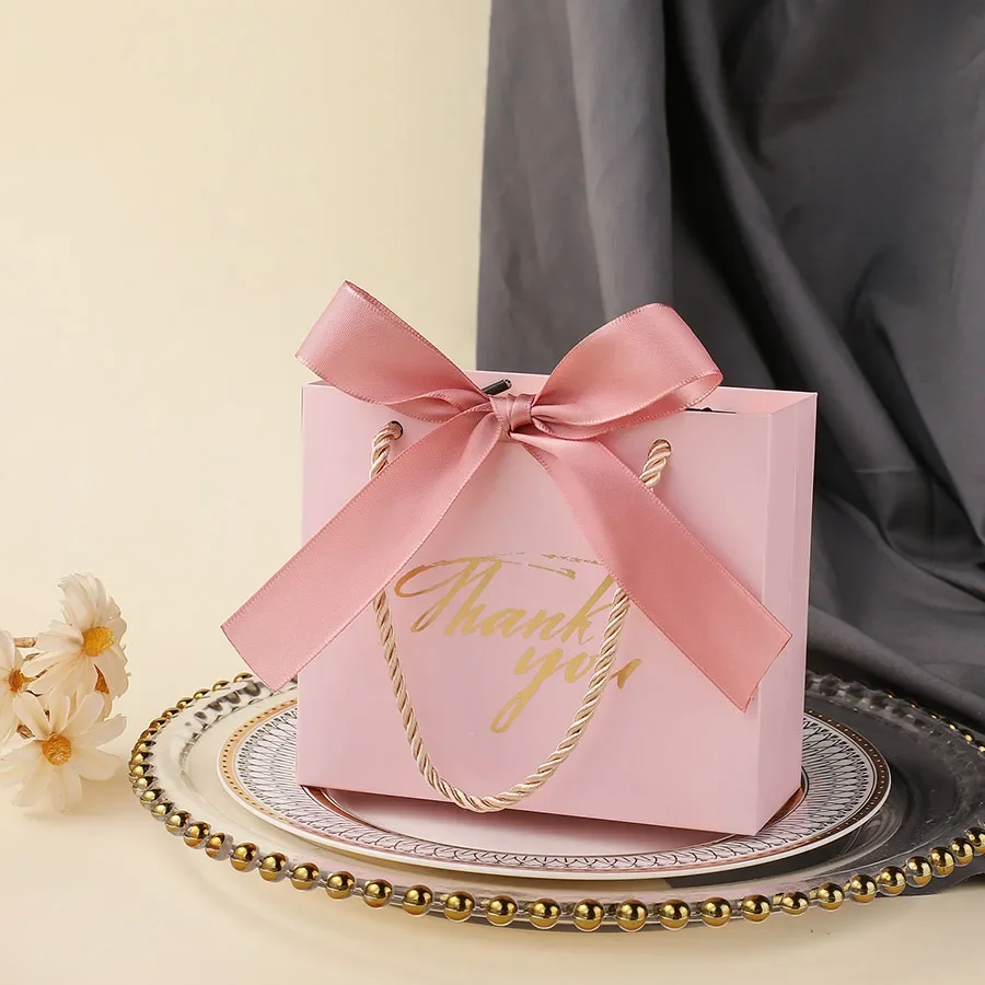 6 Stück Dankeschön-Geschenk-Papiertüten, rosa, weiß, rot, schwarz, Geschenkverpackungsbeutel für Hochzeit, Brautparty, Geburtstag, Junggesellenabschied, JXB – Detail 5