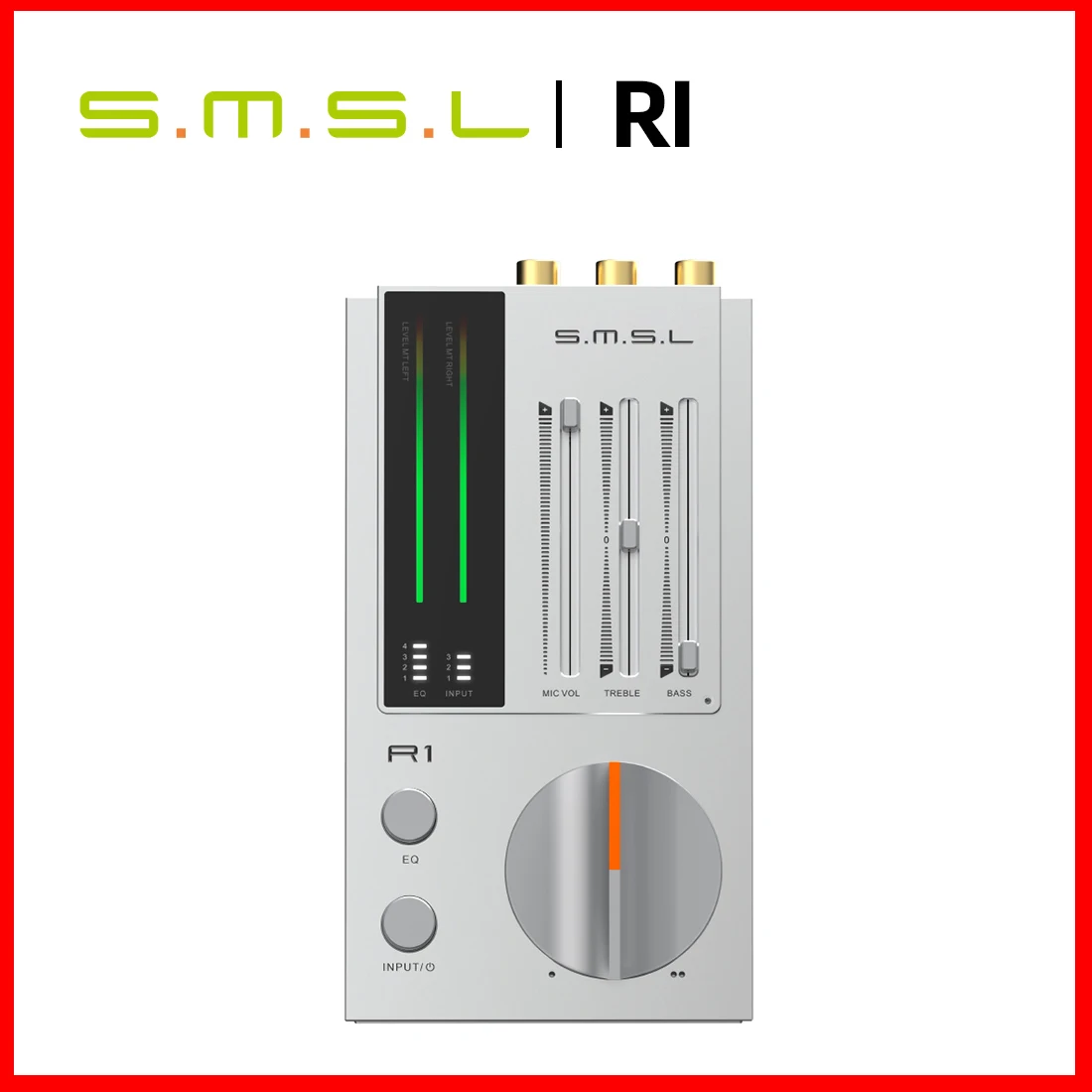 SMSL R1 Headphone Amplifier and Gaming DAC Music Enjoyment EQ Mode Equipped With Micophone Jack Adjustable Bass & Treble