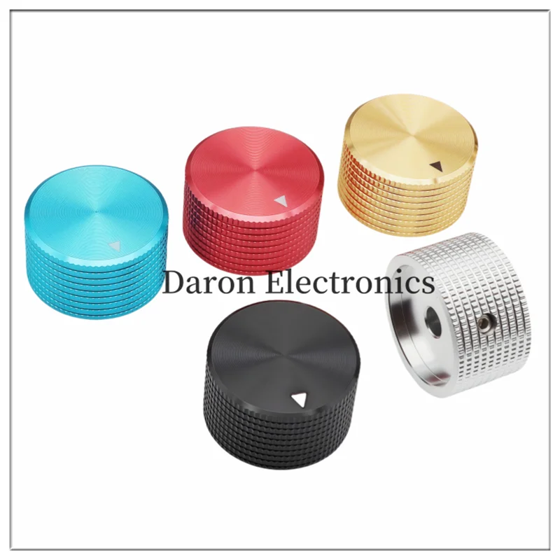 Aluminum alloy solid knob 30*17 potentiometer knob cap audio equipment rotation adjustment cap round hole 6mm