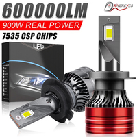 900W 600000lm H7 H4 H11 H8 Led 7535 CSP Chip 6500K 9005 9006 HB3 HB4 9012 Car LED Headlight Canbus 12V Tubro Auto Fog Light 24V