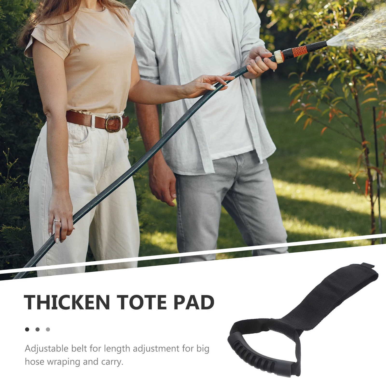 

Soft Hose Hanger Strap Adjustable Tote Pad Strong Hook Loop Fastener For Garden Watering Organizing
