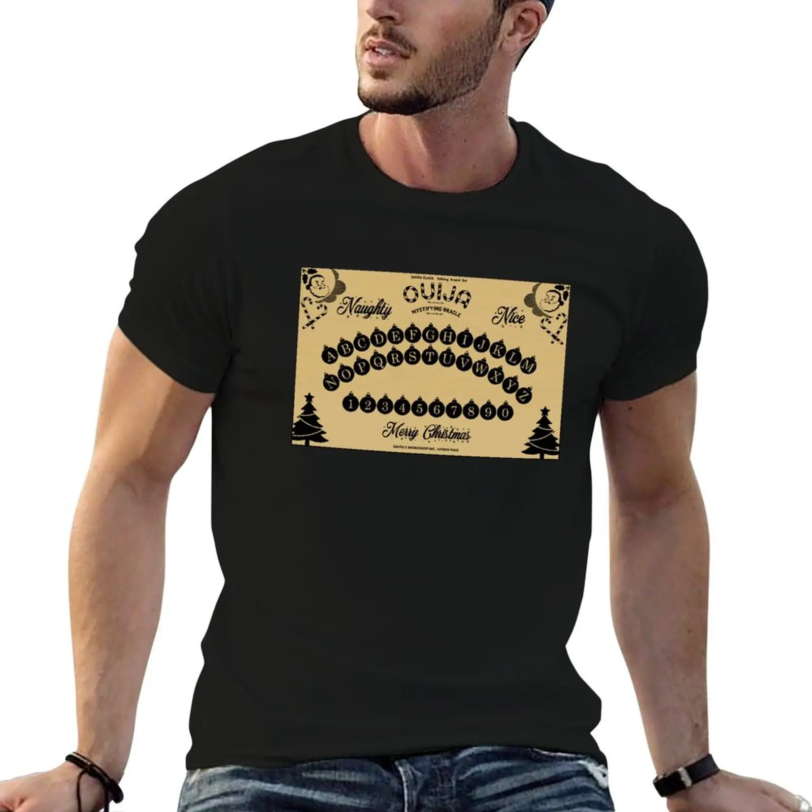 Christmas Ouija Board T-Shirt anime tshirt printed t shirts for man mens graphic t shirts T-shirt