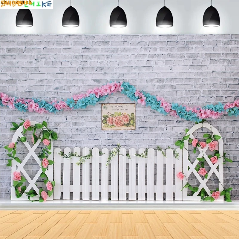 

Newborn Baby 1st Birthday Party Photography Backdrops Colorful Balloon Arch Cake Smash Family Rehearsal Background Props TS-07