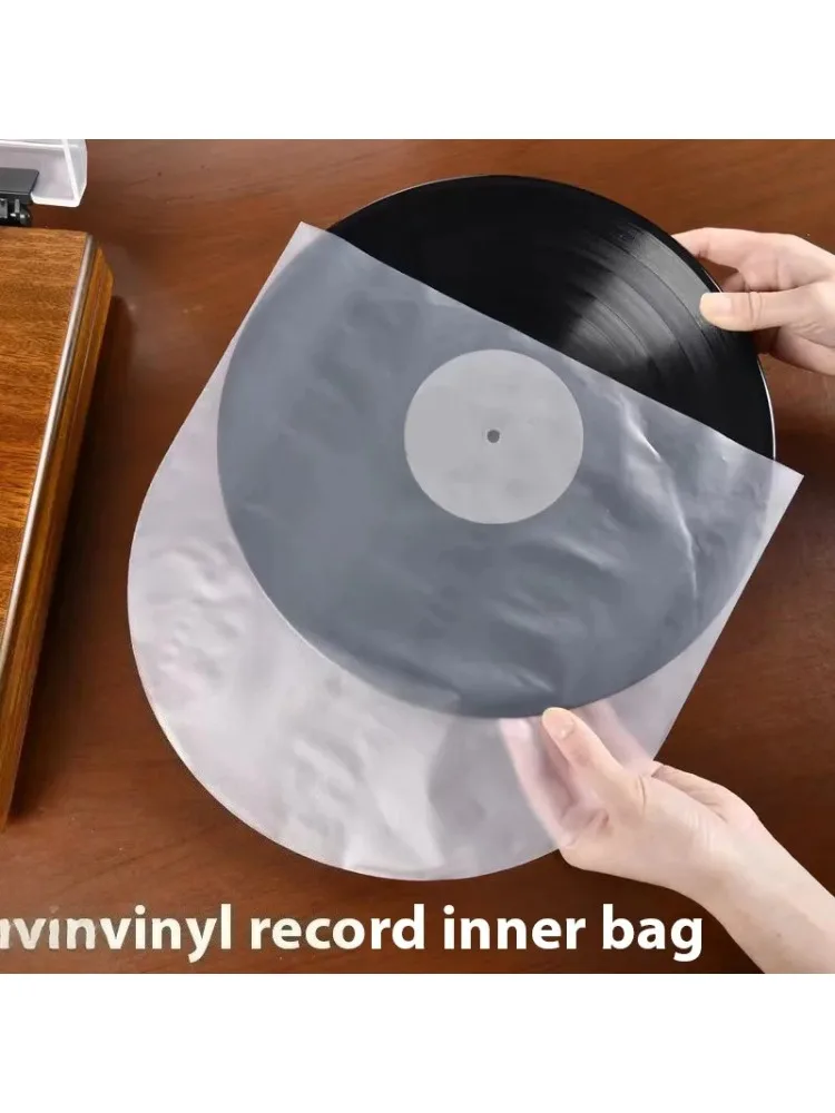 HDPE beschermzakken voor vinylplaten, antistatisch, OPP-kunststof, binnenhoezen, verdikte 8 zijde voor audioopslag, 12 inch, 50 stuks - afbeelding 2