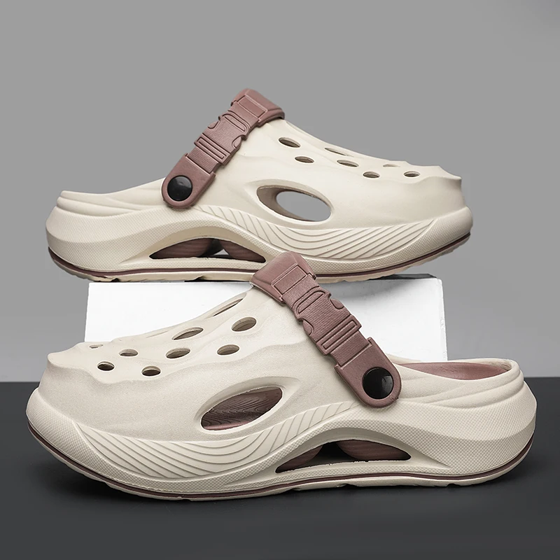 Spring Summer Men's Outdoor Sandals Slippers Beach Breathable EVA Clogs Soft Slides Men Casual Garden Shoes Male Beach Slippers