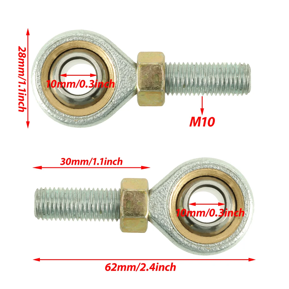 For DIY Steel Pipe Four-Wheel Go-Kart ATV Modification Accessories Steering Ball Head Tie Rod Fish Eye Head M10 Wholesale