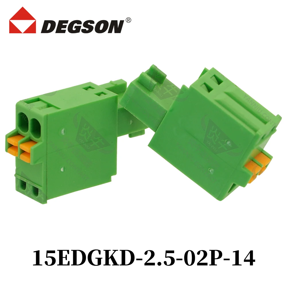 

10Pcs DEGSON 15EDGKD-2.5-03P-04P-14-00ZH Pluggable Type PCB Terminal Block Connector KF2EDGKD 2P~12P FK-MCP0.5/4-ST-2.5 Phoenix